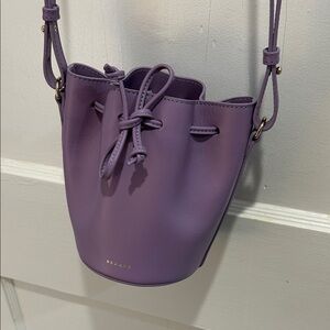 Sezane Farrow Mini Purple Bucket Bag